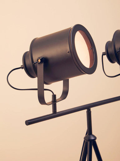 Orsina Stockholm Two Spotlight Tripod Floor Lamp – Matte Black