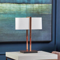 Orsina Lilian Copper Finish Table Lamp with White Linen Shade