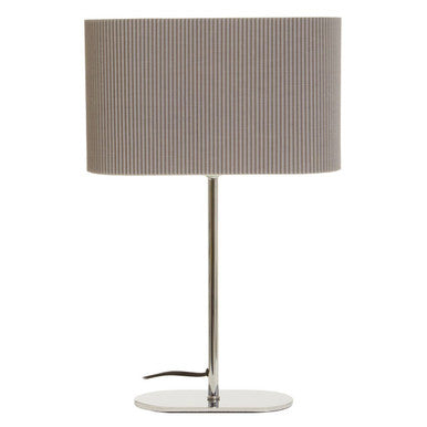 Orsina Lilian Silver Table Lamp with Grey Linen Shade - Modern Lighting
