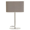 Orsina Lilian Silver Table Lamp with Grey Linen Shade - Modern Lighting