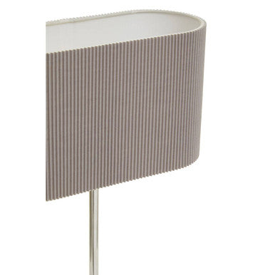Orsina Lilian Silver Table Lamp with Grey Linen Shade - Modern Lighting