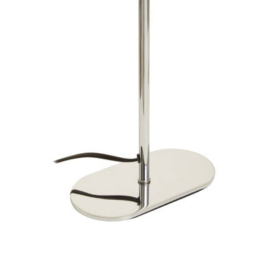 Orsina Lilian Silver Table Lamp with Grey Linen Shade - Modern Lighting