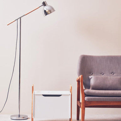 Orsina Stockholm Chrome Adjustable Floor Lamp – Modern Task Reading Light