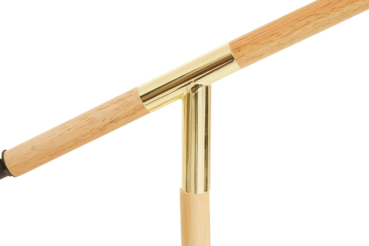 Orsina Stockholm Brass Adjustable Desk Lamp | Wood & Metal Task Light