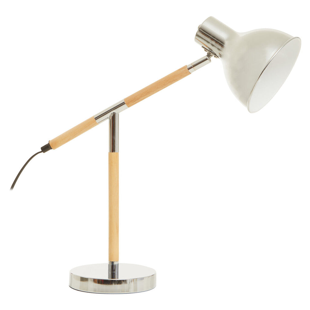 Orsina Stockholm Adjustable Desk Lamp – Chrome & Rubberwood Task Light