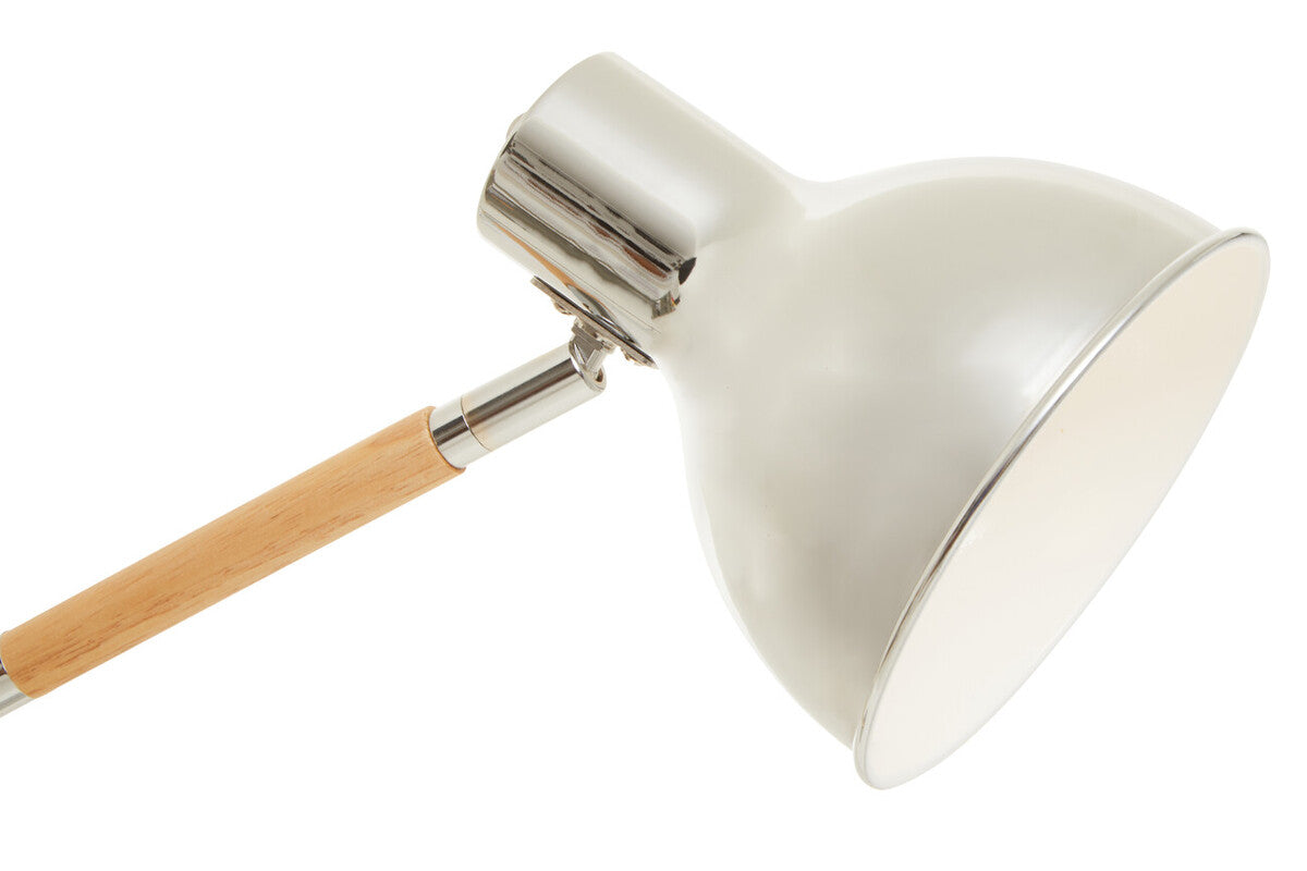 Orsina Stockholm Adjustable Desk Lamp – Chrome & Rubberwood Task Light