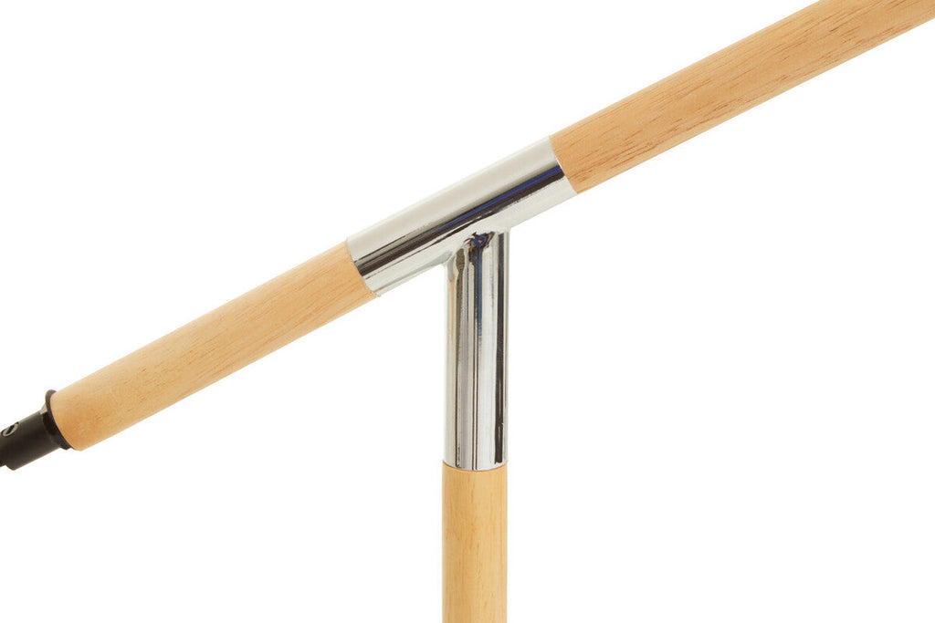Orsina Stockholm Adjustable Desk Lamp – Chrome & Rubberwood Task Light