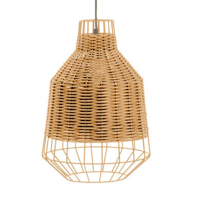 Orsina Jaya Natural Rattan Pendant Light – Tapered Woven Ceiling Lamp