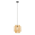 Orsina Jaya Natural Rattan Overlapping Pendant Lamp – Boho Woven Light
