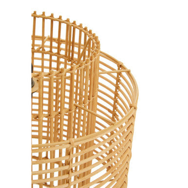 Orsina Jaya Natural Rattan Overlapping Pendant Lamp – Boho Woven Light