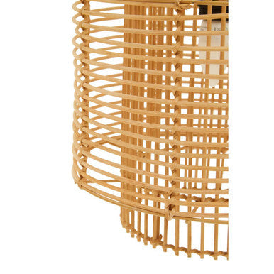 Orsina Jaya Natural Rattan Overlapping Pendant Lamp – Boho Woven Light