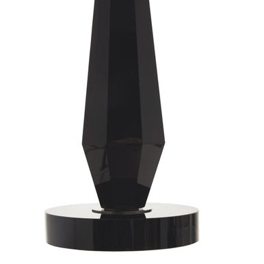 Orsina Hexum Black Crystal Glass Table Lamp | Modern Fabric Shade