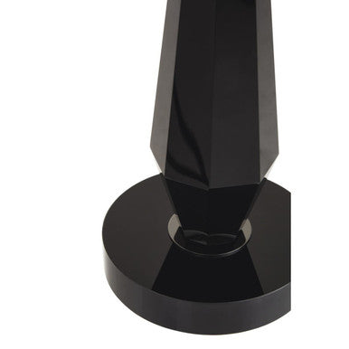 Orsina Hexum Black Crystal Glass Table Lamp | Modern Fabric Shade