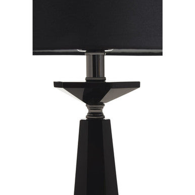 Orsina Hexum Black Crystal Glass Table Lamp | Modern Fabric Shade