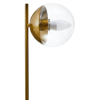 Orsina Revive Small Gold Metal Table Lamp with Black Marble Base
