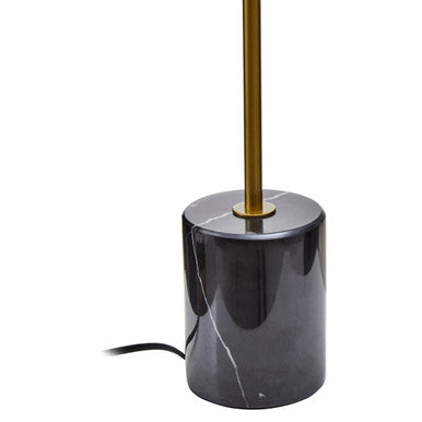 Orsina Revive Small Gold Metal Table Lamp with Black Marble Base