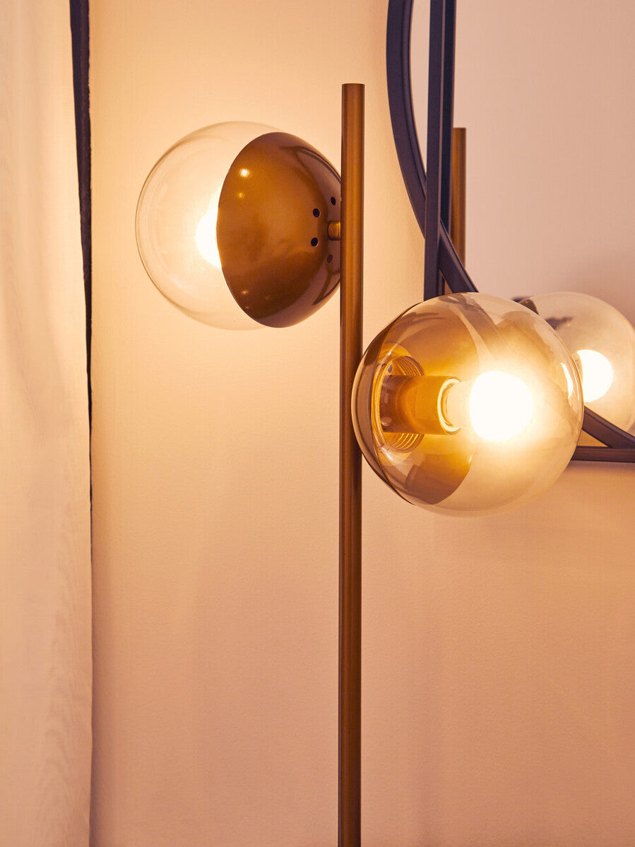 Orsina Revive Gold and Black Marble Table Lamp | Two Light Modern Decor