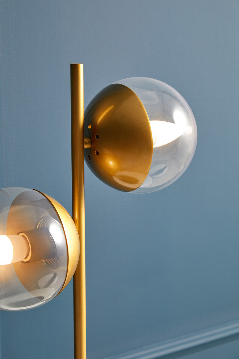 Orsina Revive Gold and Black Marble Table Lamp | Two Light Modern Decor