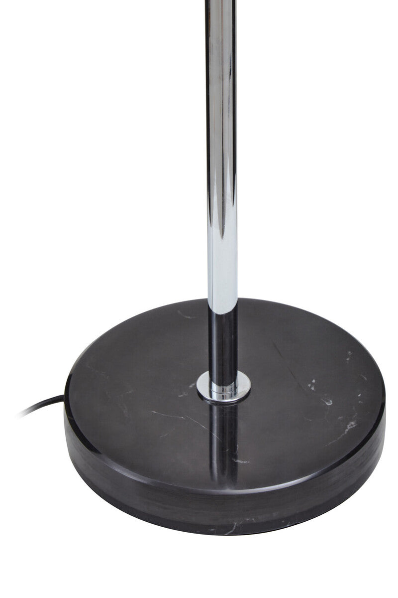Orsina Revive 2-Light Table Lamp – Silver & Black Marble with Glass