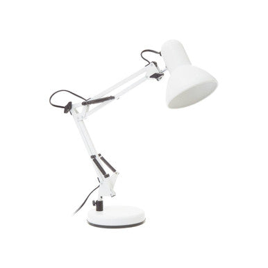 Orsina Payton Studio Matte White Metal Desk Lamp | Adjustable Task Light