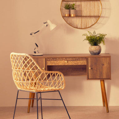 Orsina Payton Studio Matte White Metal Desk Lamp | Adjustable Task Light