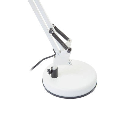 Orsina Payton Studio Matte White Metal Desk Lamp | Adjustable Task Light