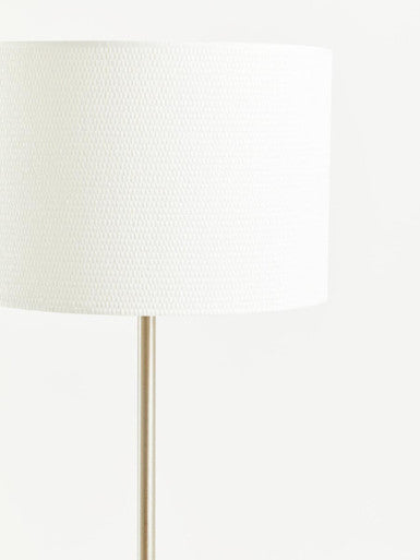 Orsina Forma Floor Lamp – Cream Waffle Texture Shade & Chrome Stand
