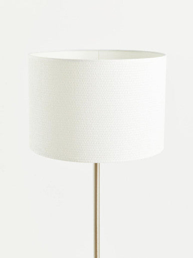 Orsina Forma Floor Lamp – Cream Waffle Texture Shade & Chrome Stand