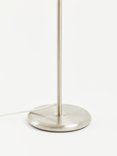 Orsina Forma Floor Lamp – Cream Waffle Texture Shade & Chrome Stand