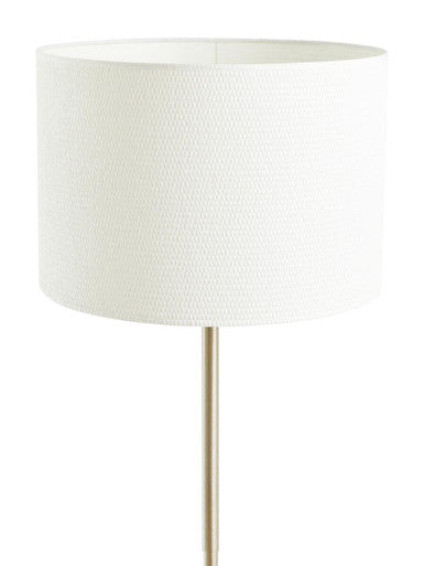Orsina Forma Floor Lamp – Cream Waffle Texture Shade & Chrome Stand