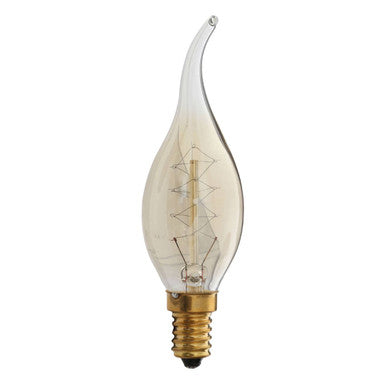Orsina C35T E14 Vintage Candle Bulb – 40W Spiral Filament 115mm