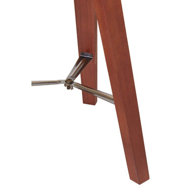 Orsina Malvern Tripod Table Lamp – Brown Base with White Linen Shade