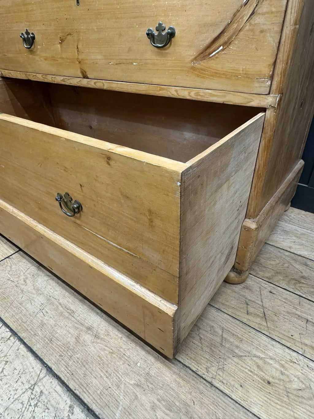 Mid Victorian Rustic Pine Chest of Drawers | Antique Farmhouse Bedroom Storage