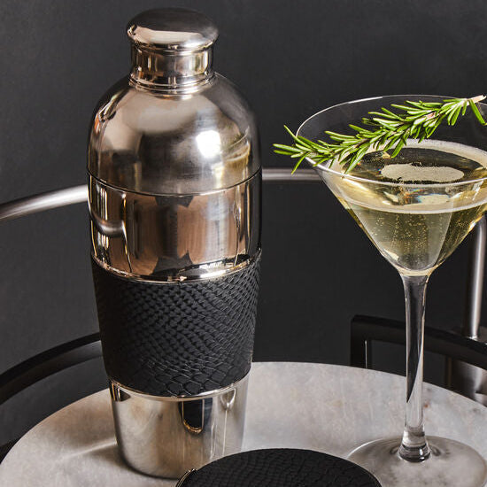Orsina Silver Finish Cocktail Shaker – Stainless Mixology Tool with Grip