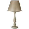 Orsina Maine Lined Wooden Candlestick Table Lamp | Coastal Decor