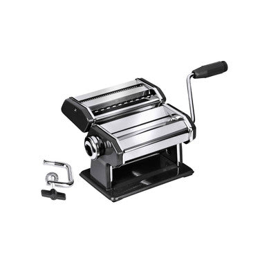 Orsina Pasta Maker – Black and Chrome Manual Noodle Machine