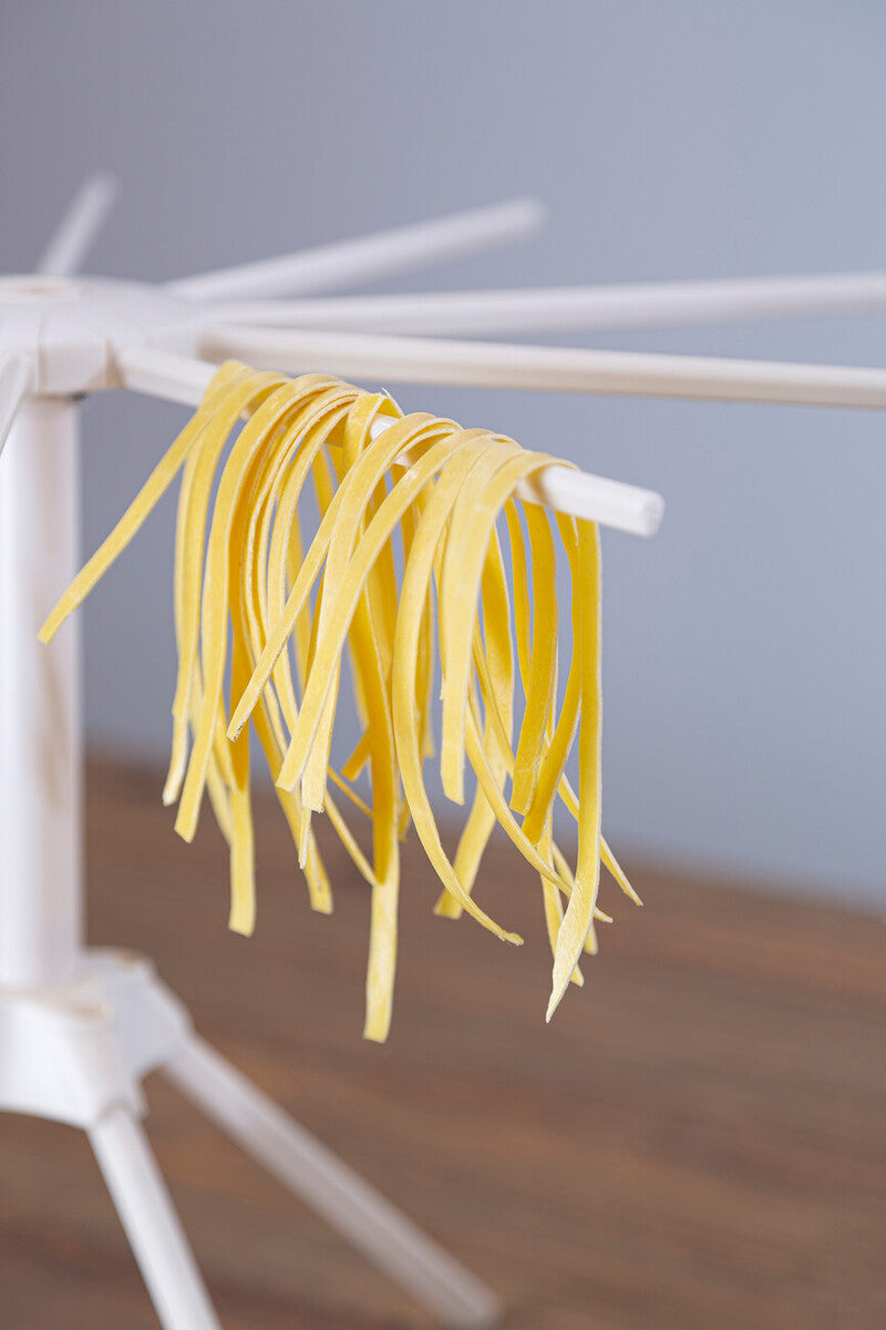 Orsina Chrome Pasta Maker and Dryer Set with Ravioli Attachment