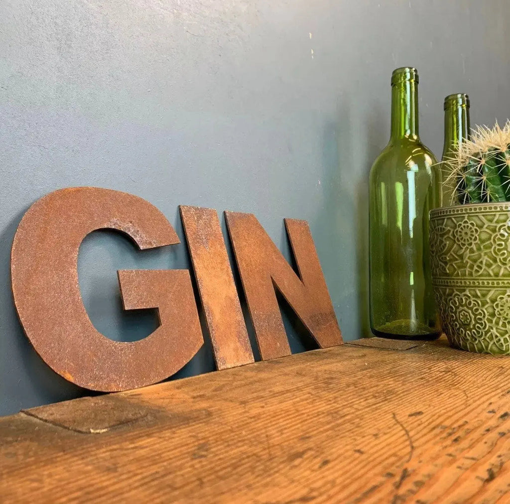 Rustic Warehouse Norfolk 5" Rusty Metal Alphabet Letters – Steel Wall Decor