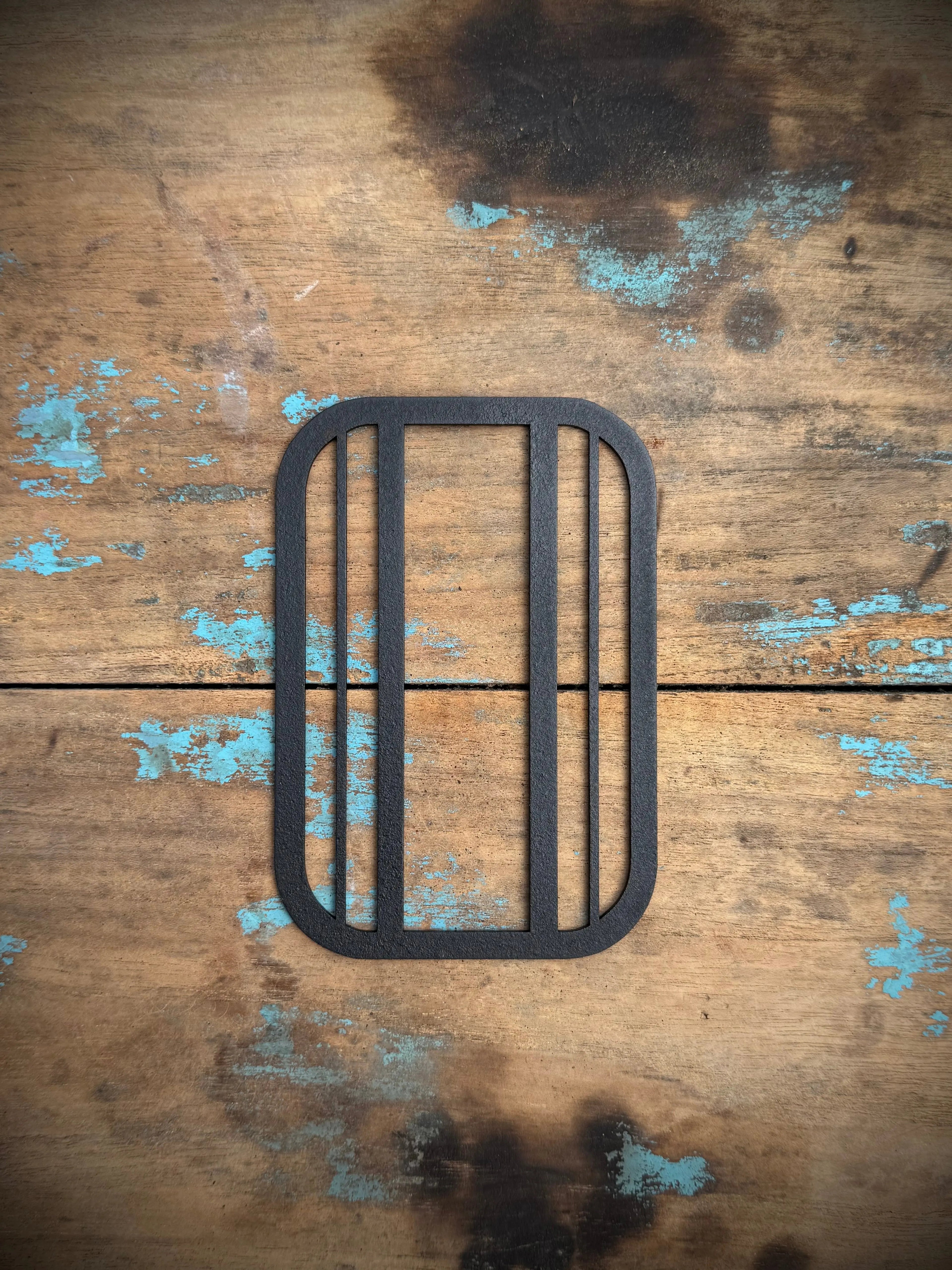 Art Deco Metal Letters & Numbers | Distressed Black Steel Wall Decor