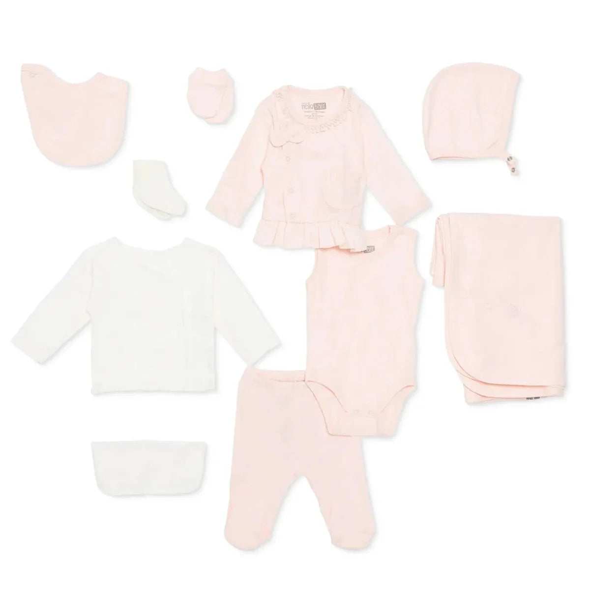 HelloBaby Newborn 10 pcs Starter Set - Pink