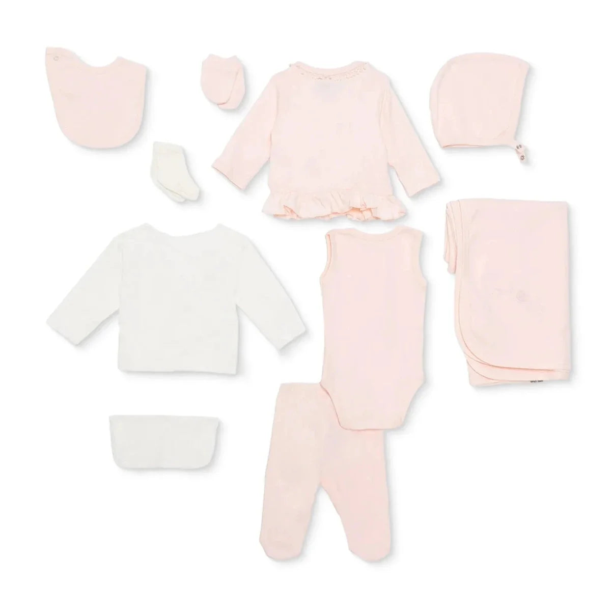HelloBaby Newborn 10 pcs Starter Set - Pink