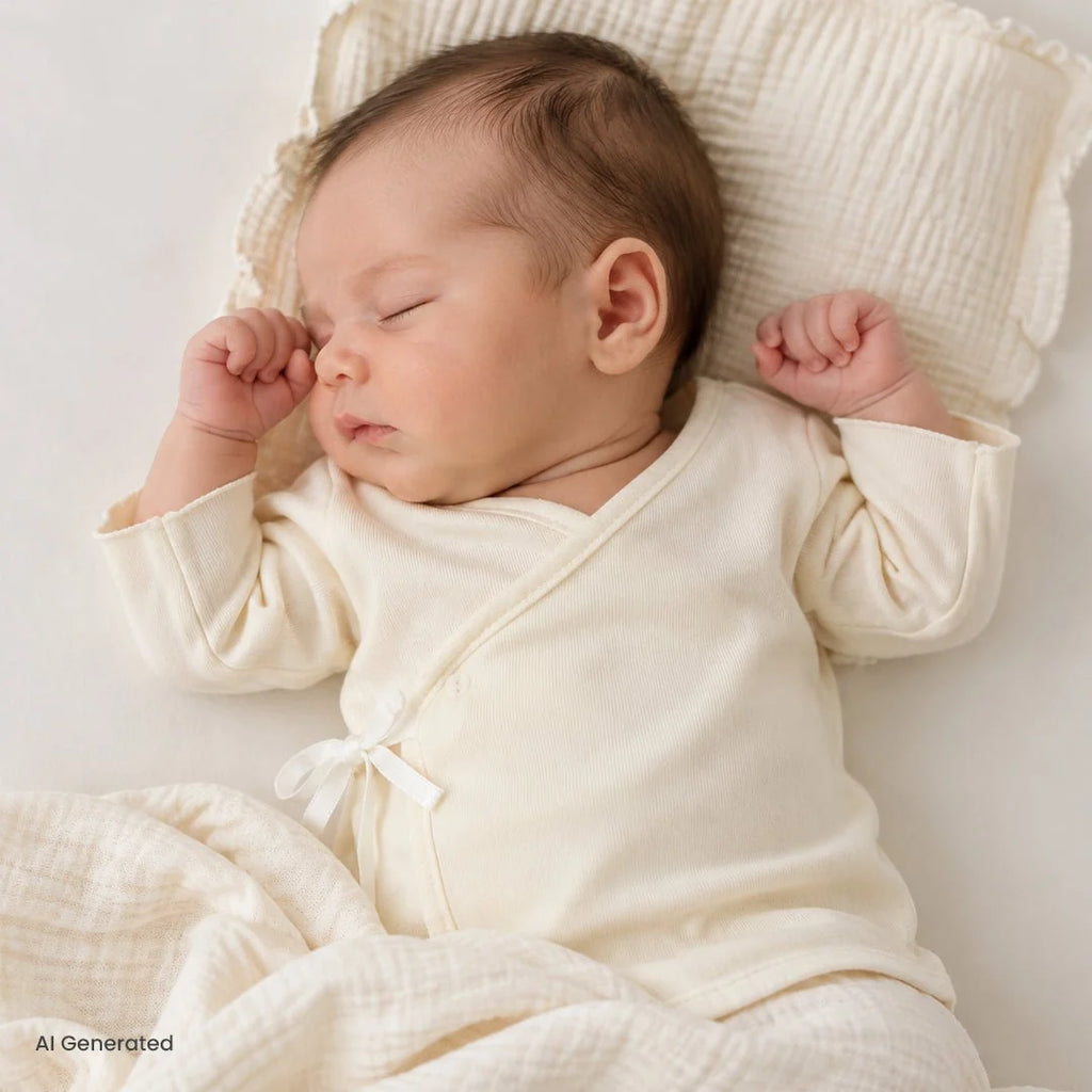 HelloBaby Wrapover Top 2-Pack - Ecru