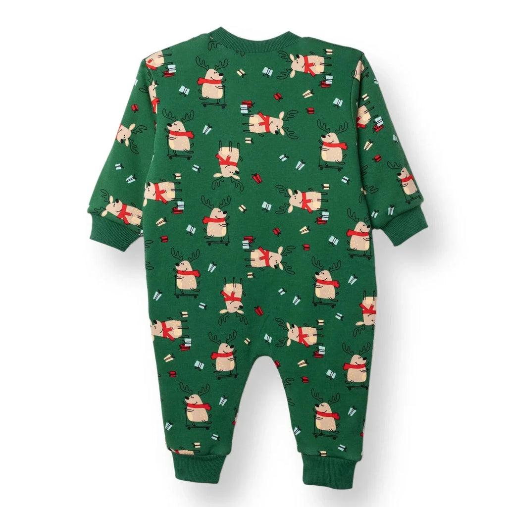 HelloBaby Christmas Baby Boy Sleepsuit - Dark Green