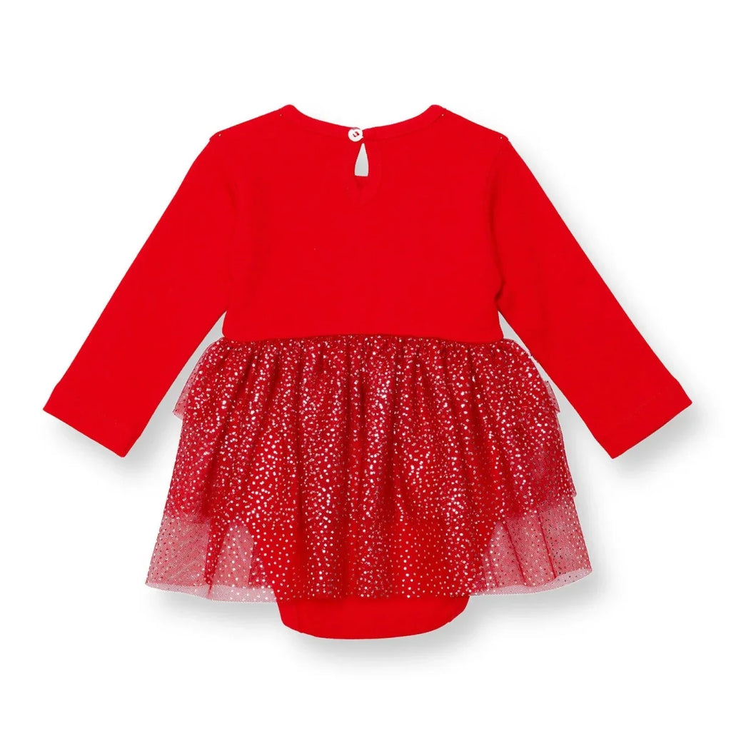 HelloBaby My First Christmas Newborn Girl Dress-Body - Red