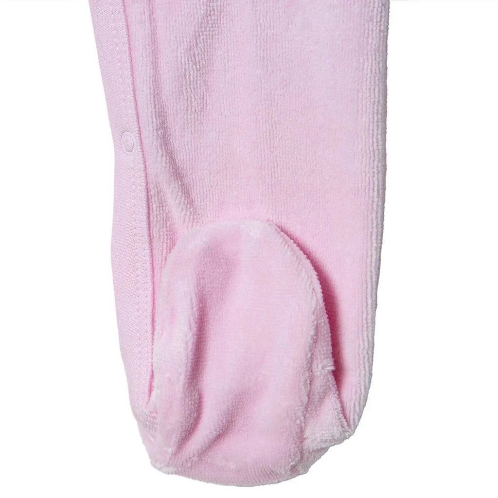 HelloBaby Newborn Velvet Footed Jumpsuit - Pink