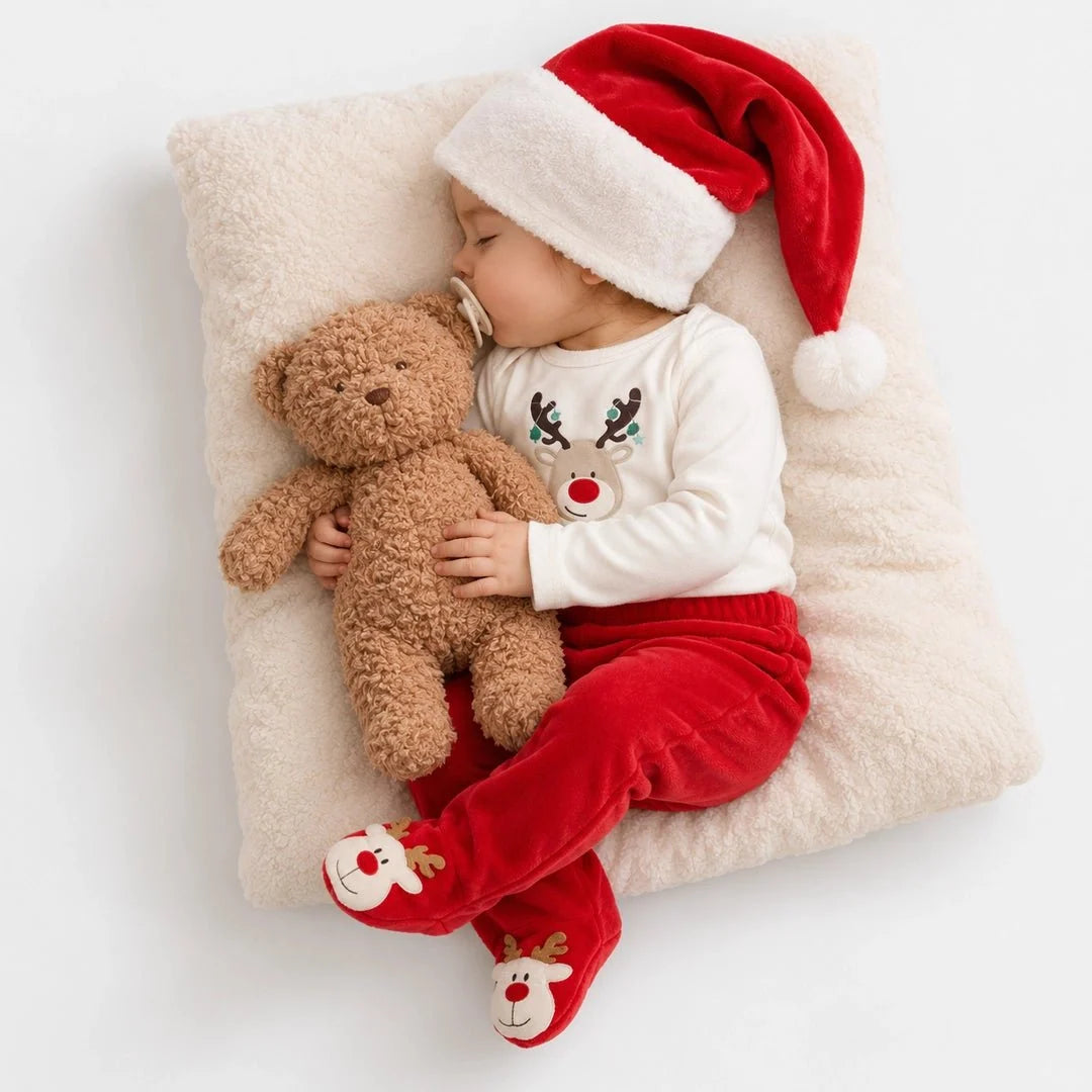 HelloBaby Newborn Velvet Footed Bottom - Red