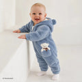 Midimod Newborn Welsoft Footless Jumpsuit - Blue
