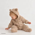 Midimod Newborn Welsoft Footed Jumpsuit - Light Brown