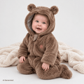 Midimod Newborn Welsoft Footed Jumpsuit - Brown
