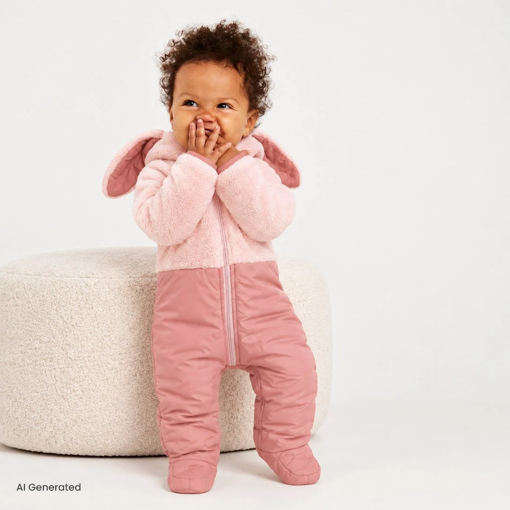 Midimod Newborn Welsoft Footed Jumpsuit - Pink